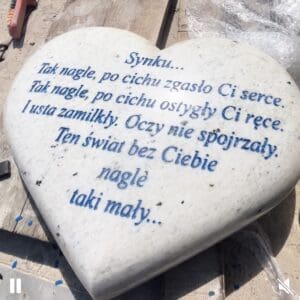 SERCE BIAŁE na nagrobek